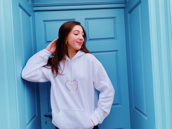 Embroidered Bolt and Heart Hoodie!