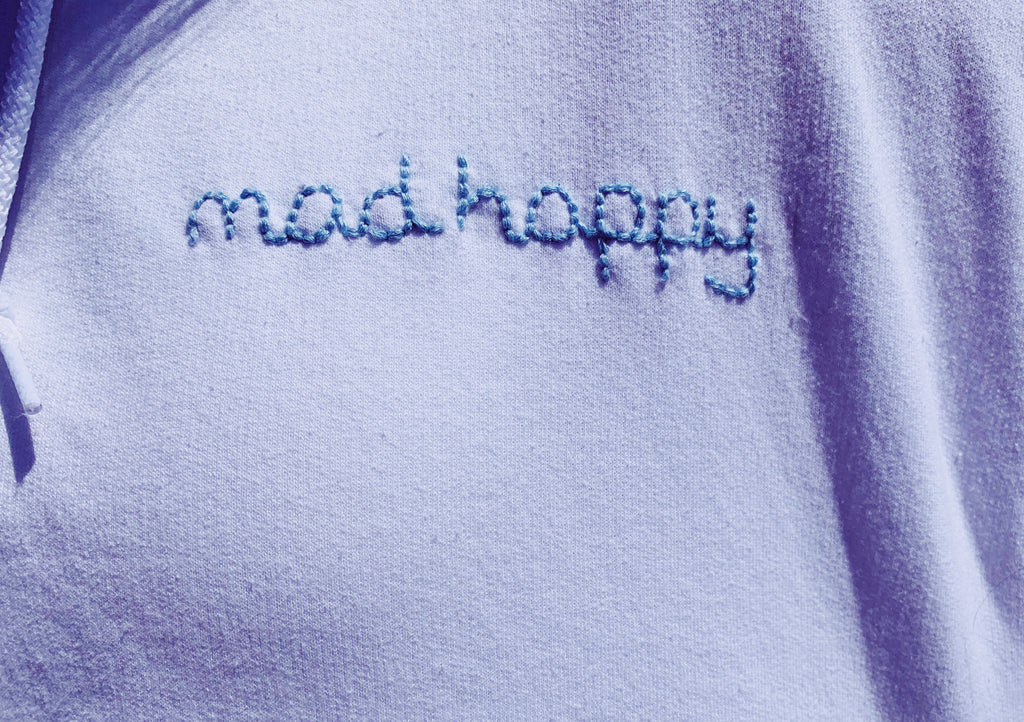 Embroidered Mad Happy and Bolt Hoodie