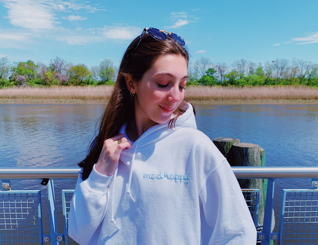 Embroidered Mad Happy and Bolt Hoodie