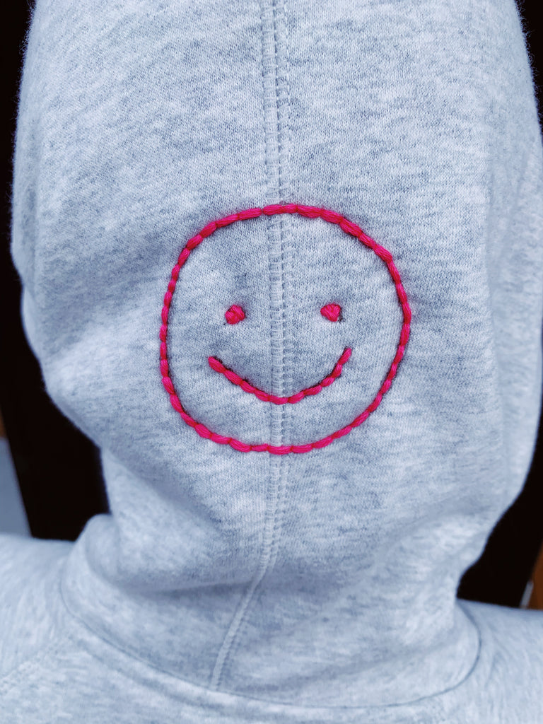 Embroidered Bolt and Smile Hoodie!